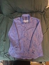 Ben Sherman Floral Button Down Shirt Mens 16-16-1/2 32-33