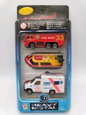 GLobo heavy metal Playset Cars 118 Ambulance Fire Dept Overcraft Vintage