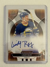 Lindy Ruff 2024-25 UD Engrained Icons Auto CA-LI Autograph