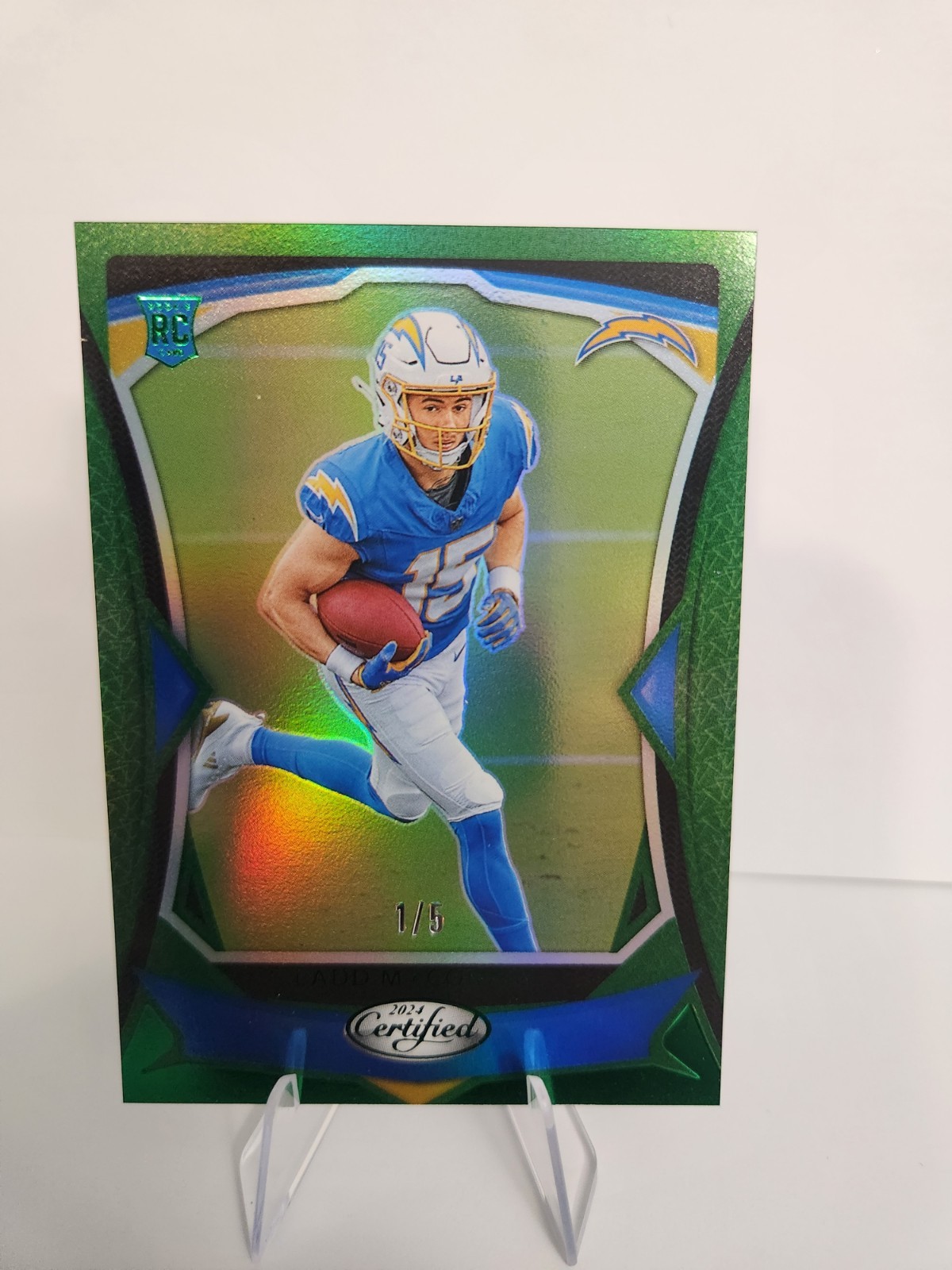 2024 Certified #125 Ladd McConkey Green /5 San Diego Chargers