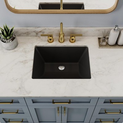 Undermount Bathroom Sink 20''x15'' Rectangular Under Counter Vanity Sink Basin
