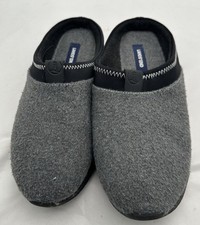 Lands' End Men's Fleece Clog House Slippers Gray 9