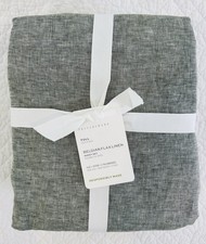New Pottery Barn Classic Belgian Flax Linen Sheet Set - Full - Dark Green