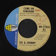 GIL & JOHNNY: alice / mama's little baby WORLD PACIFIC 7" Single 45 RPM