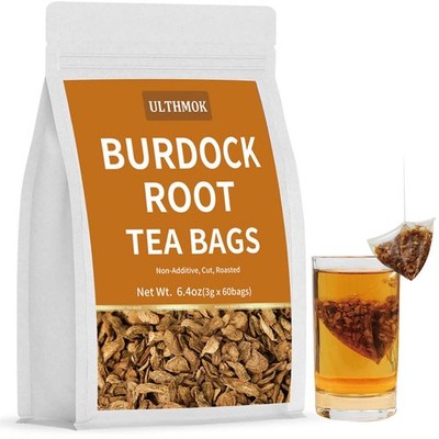 Premium Burdock Root Tea Bags,60 Bags/6.4Oz.100% 60 Count (Pack of 1)