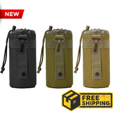 Molle Tactical Water Bottle Bag Pouch Kettle Holder Carrier Camping Hiking Bag