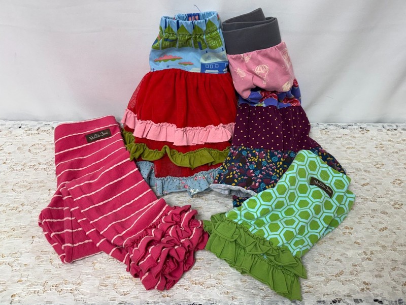 Matilda Jane Lot - 4 Pieces, Size 4, Ruffles Patchwork Skirts Shorts Leggings