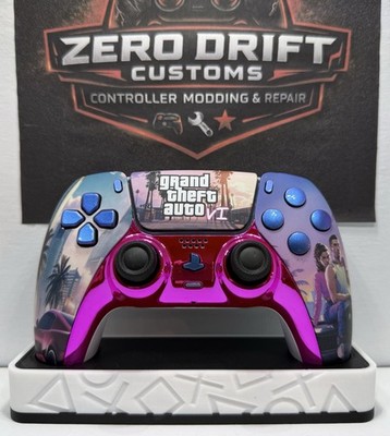 PS5 DualSense GTA VI Custom Controller K-Silver Pro TMR Hall Effect Upgrade