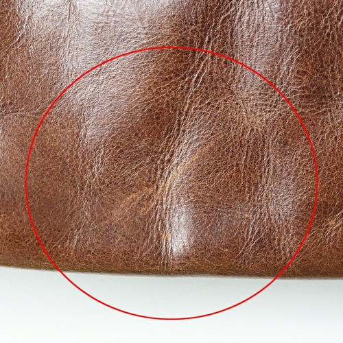 ANRIKUIR Leather Handbag Brown 35cm Vintage Look Minor Scuffs Japan Used - Picture 8 of 8