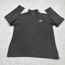 The North Face Fleece Boys XL Black Quarter Zip Pullover Outdoor Logo Warm Soft