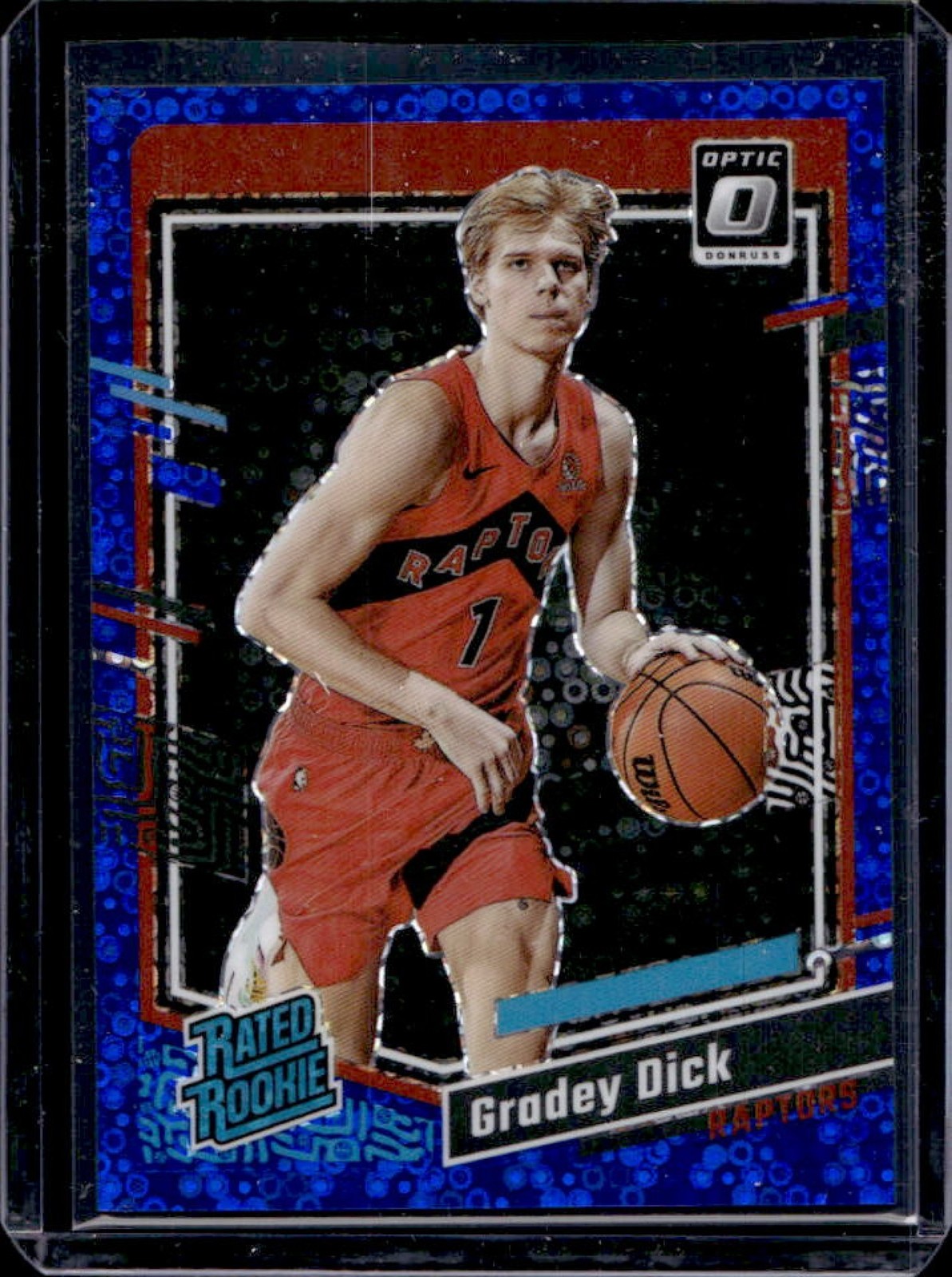 2023-24 Donruss Optic Gradey Dick Fast Break Blue Rated Rookie #32/49 Raptors