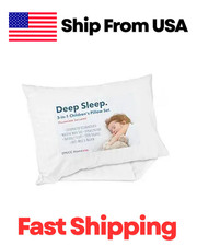 Toddler Pillow with Pillowcase - 13X18 Organic Cotton Hypoallergenic Kids Pillow