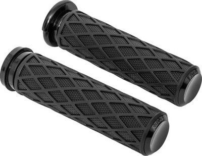 500-007 GRIPS - DIAMOND TBW BLACK FLFBS 1868 ABS SOFTAIL FAT BOY ANN. 114 2018