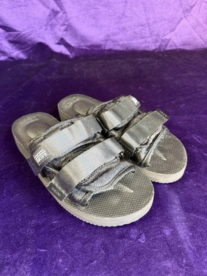 SUICOKE MOTO-VHL Calf Hair - Vibram Slides Sandals Black Size US 7 Mens / 9 Wms