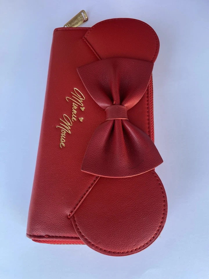 Loungefly Disney Minnie Mouse Mochila y Billetera Rojo Arco Orejas Lunares Conjunto Foto 3 de 4