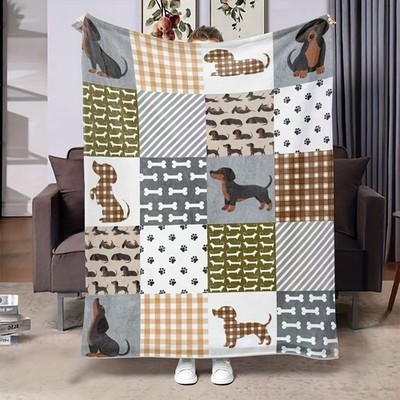 Soft Flannel Blanket Featuring 1pc, Perfect As a Gift for Pet Enthusiasts. Ide