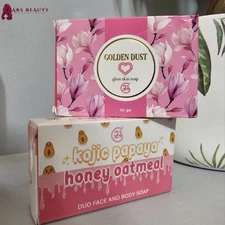 Best Combo G21 Golden Dust Soap & Duo Kojic Papaya + Honey Oatmeal Soap