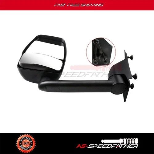 Manual Fold Black For 2003-17 Chevy Express Savana Left Side View Mirror