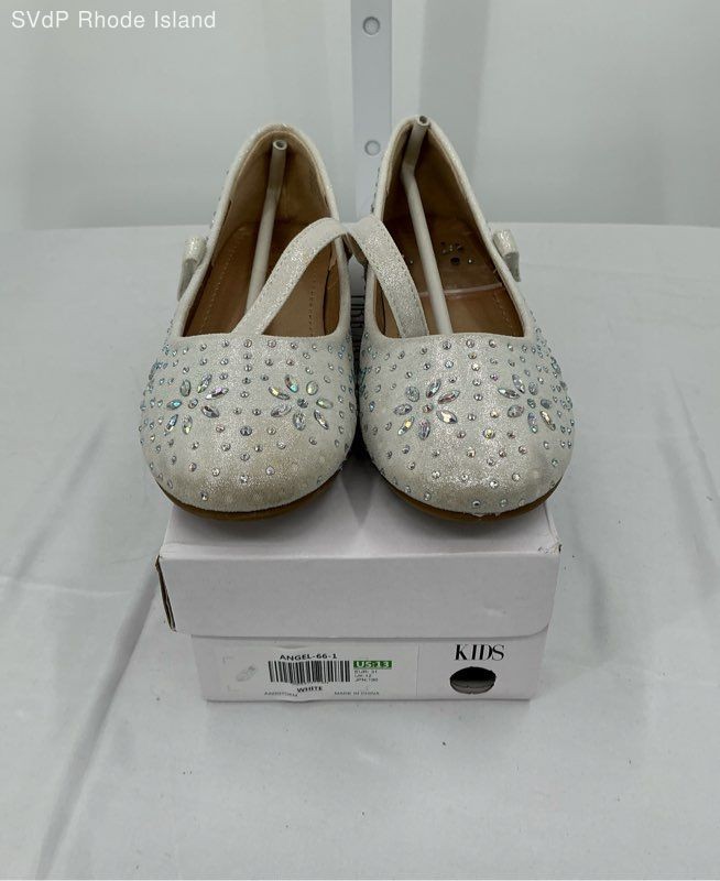 Dream Pairs White Sparkly Dress Shoe Girls 13