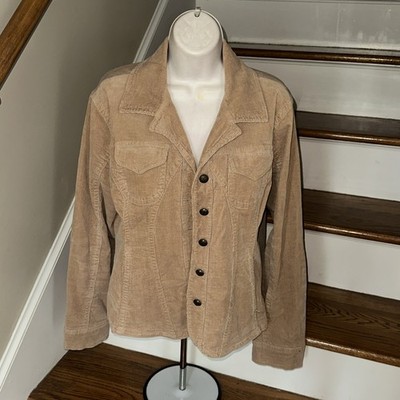 LIVE A LITTLE Buttery Soft Western Style Corduroy Feel Jeans Jacket XL  #3hang