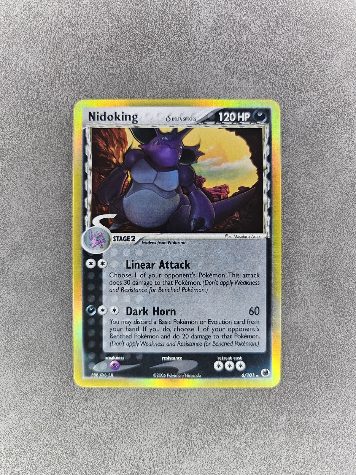Pokémon TCG Nidoking (Delta Species) 6/101 Holo EX Dragon Frontiers - LP