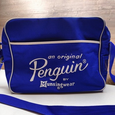 Vintage Original Penguin by Munsingwear Retro Messenger Bag Blue Y2K