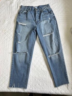 Forever 21 Women's Jeans Size 29 Ripped Distressed Denim Vintage Y2K