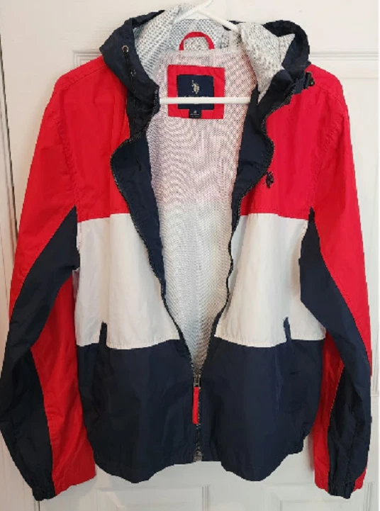 US Polo Association Men’s XL Hooded Jacket Lightweight Rain Windbreaker - Image 3 of 4