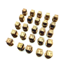 (Lot of 25) Brass 1/2" NPT Lead-Free Square Brass Pipe Plugs 0.79" Thread Dia.