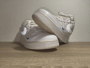 (GEBRAUCHT) Nike AF1 Reflective Swoosh - Weiß/Blau - 46EUR/12US/11UK/30CM