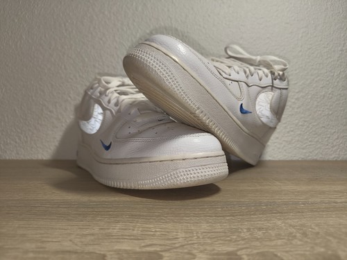 (GEBRAUCHT) Nike AF1 Reflective Swoosh - Weiß/Blau - 46EUR/12US/11UK/30CM