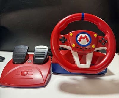 Hori Mario Kart Steering Wheel and Pedals Red NSW-204 Racing Wheel For Switch