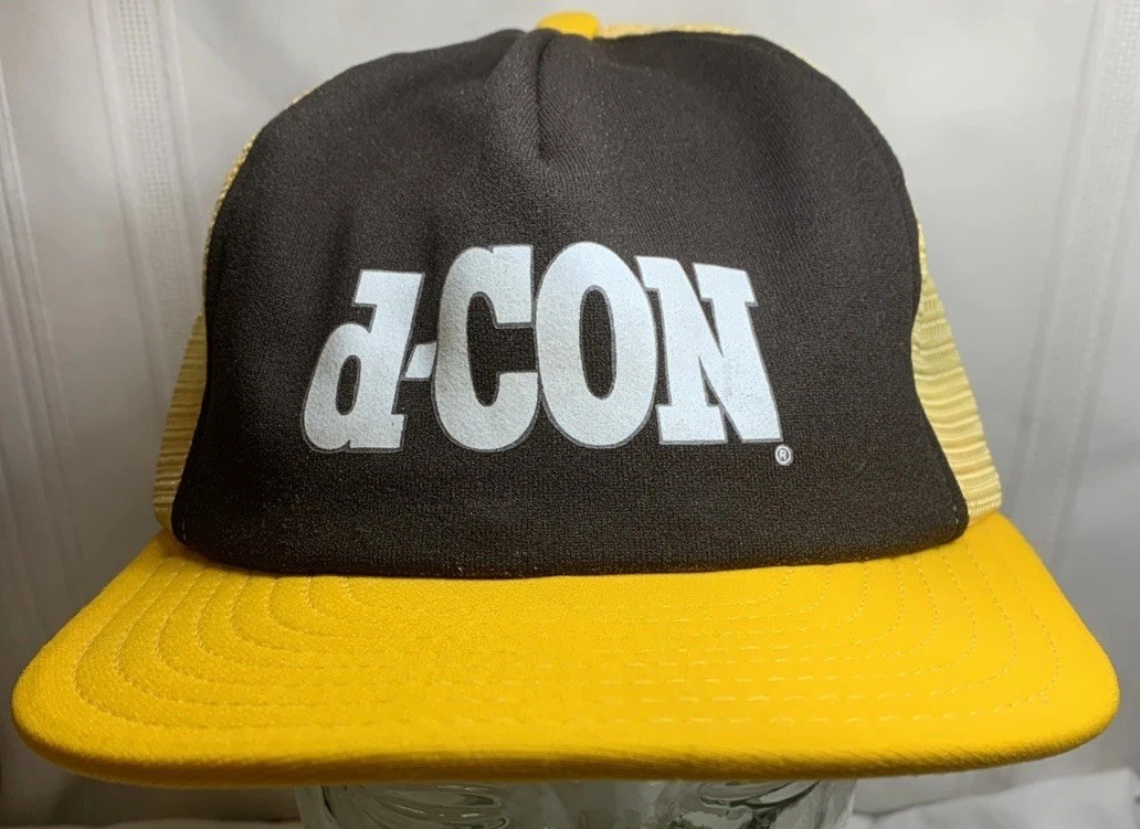 d-CON Rat Poison Vintage Yellow And Black SnapBack Trucker H