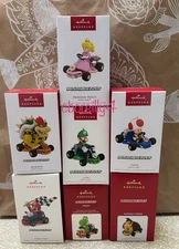 Hallmark MARIO KART Mario Yoshi Donkey Kong Bowser Luigi Toad Peach Complete!