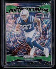 2024 Panini Prizm #17 Laiatu Latu Fireworks Green Wave Prizm
