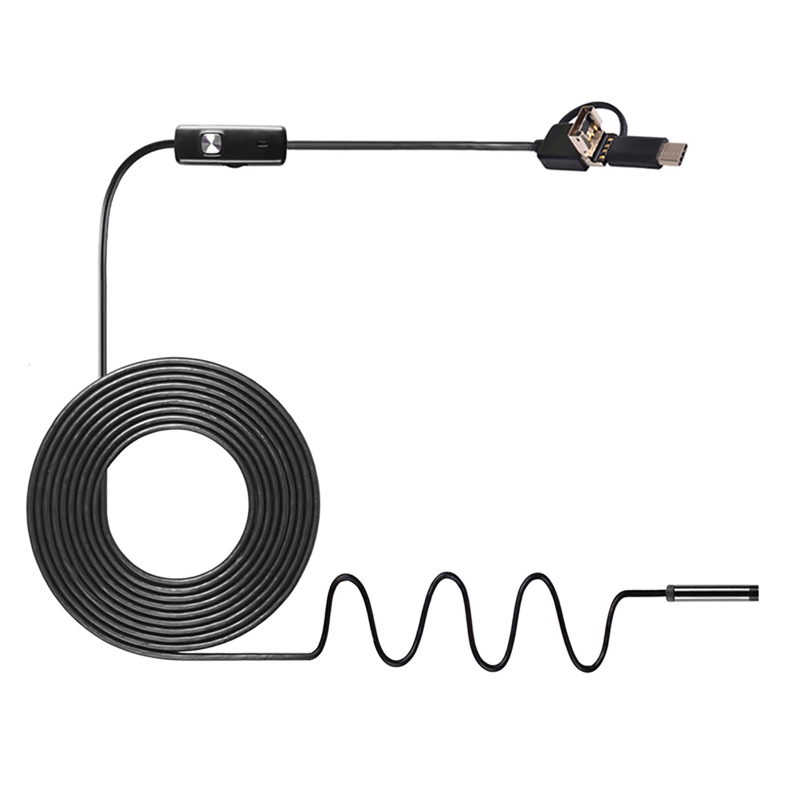 °3-in-1 Industrial Endoscope Borescope Inspection Camera Built-in 6 LEDs IP67.