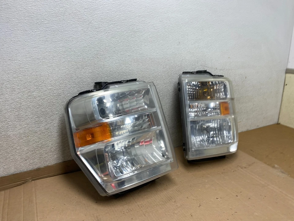 2008-2014 Ford Econoline E150 E250 E350 Left+Right Headlights U7102 DW - Image 3 of 4