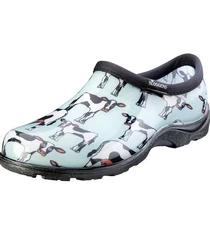 Retired Cowabella Mint Cow Print Women's Sloggers Clogs Waterproof Garden Shoes