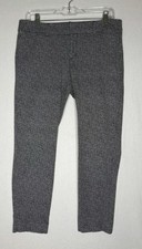 Old Navy Pixie Ankle Pants Womens Size10 Herringbone Stretch Pockets Black READ