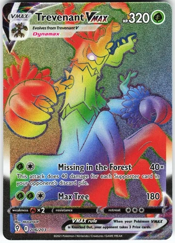 Trevenant VMAX (Secret) 206/203 Pokemon Evolving Skies Holo Secret Rare NM