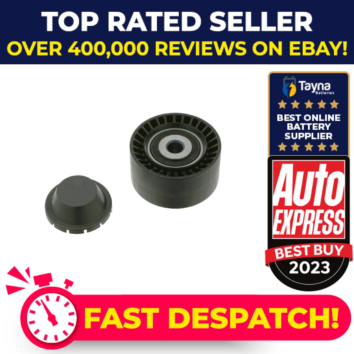 Aux Belt Idler Pulley fits VAUXHALL CROSSLAND X 1.2 2017 on Guide Deflection New
