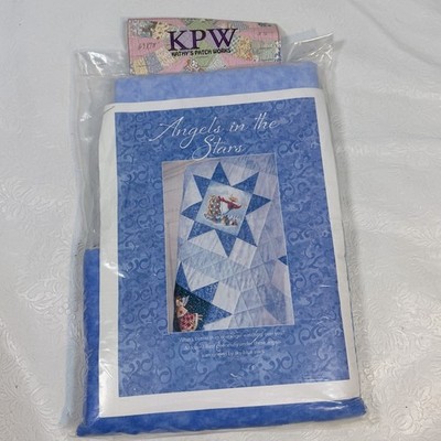 KPW Kathys Patch Work Quilt Kit Angels in the Stars 63x78 Pattern Fabric for Top