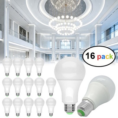 16Pcs A19 LED Light Bulbs E26/E27, 150W Eq, 900LM, 6000K for Bedroom Living Room