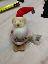 VINTAGE WEE BEAR VILLAGE SANTA BY GANZ 7" TALL 1995 81823c
