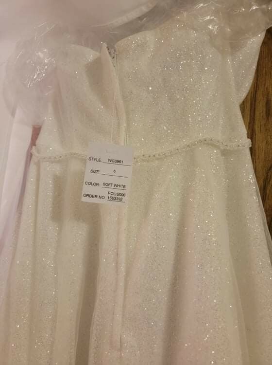 David's Bridal size 8 Gradient Glitter Tulle Wedding Dress NEVER WORN | eBay