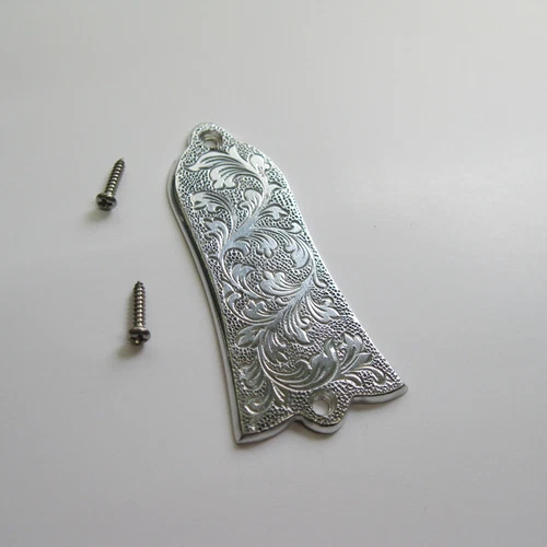 Grass pattern handmade aluminum truss rod cover fits most Gibson guitars