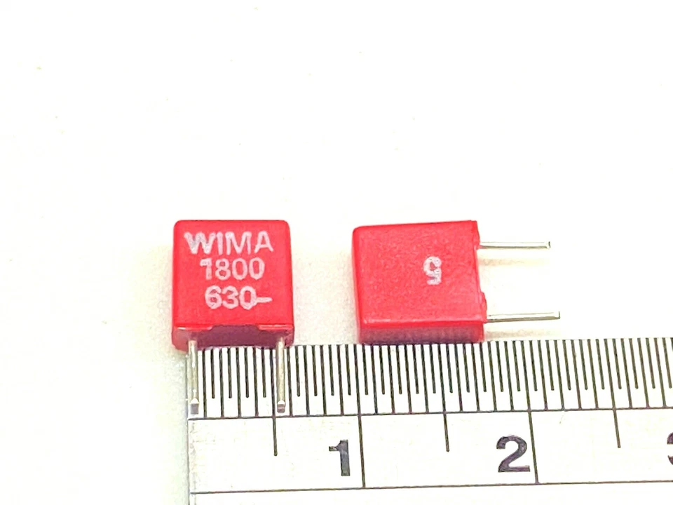 Condensador de película WIMA MKS2 1800P (1800PF 1.8nF) 630V 5% paso: 5 mm Foto 3 de 4