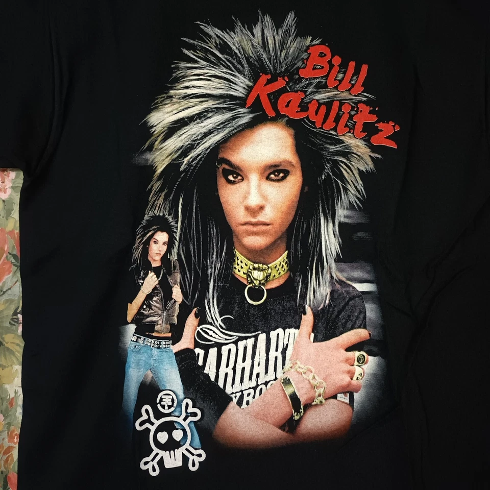 SELTENSTES VINTAGE DEADSTOCK BILL KAULITZ TOKIO HOTEL M T-SHIRT ZWEISEITIG BEDRUCKT - Bild 3 von 4