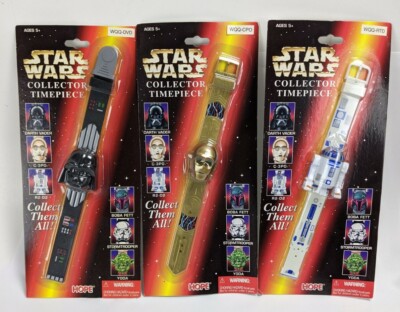 1996 Hope Industries Star Wars Darth Vader & C-3PO & R2-D2 Wrist