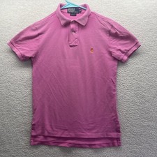 Polo Ralph Lauren Shirt Adult Small Pink Custom Fit Slim Cotton Polo Preppy Fit